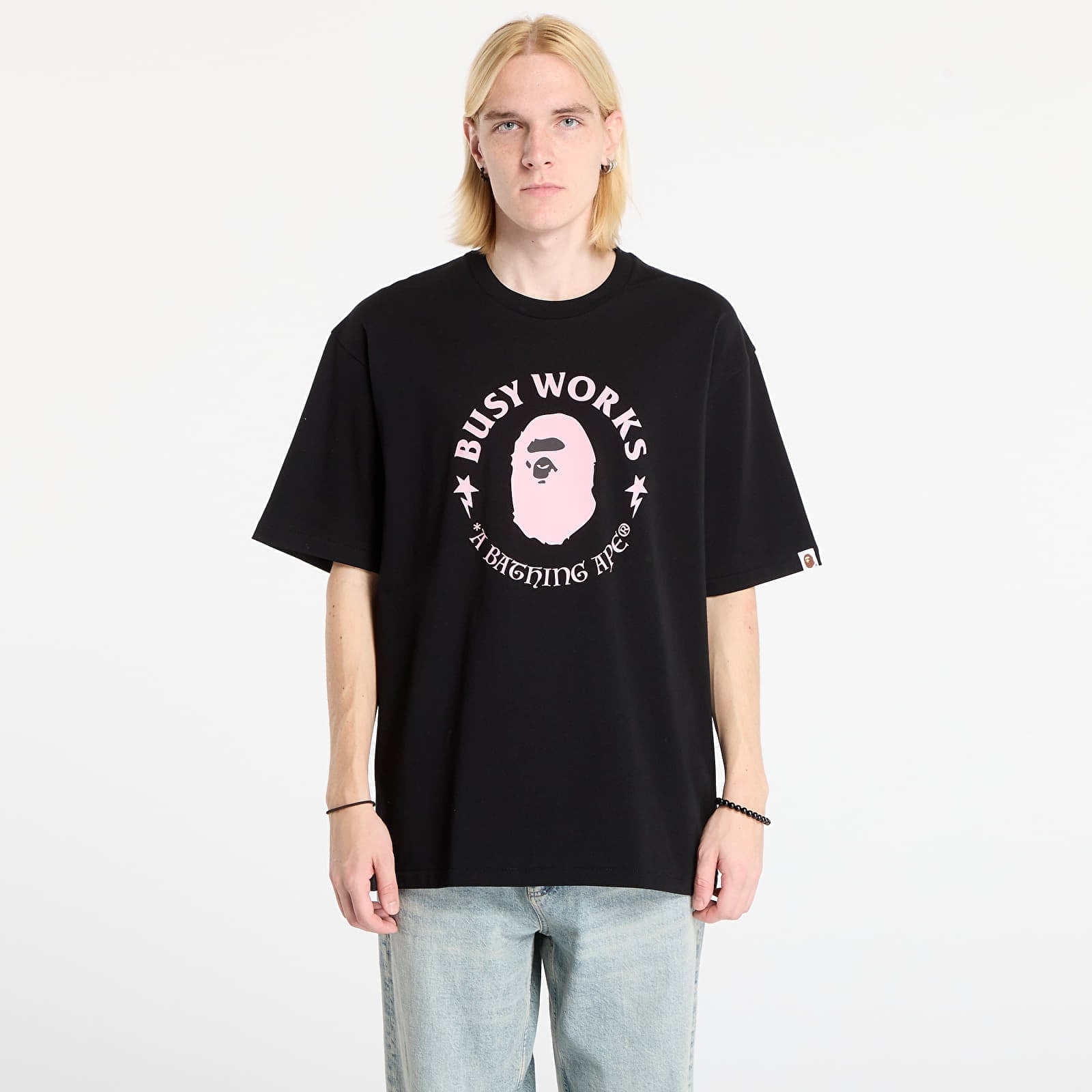 Tricou A BATHING APE Busy Works Relaxed Fit Tee Black L