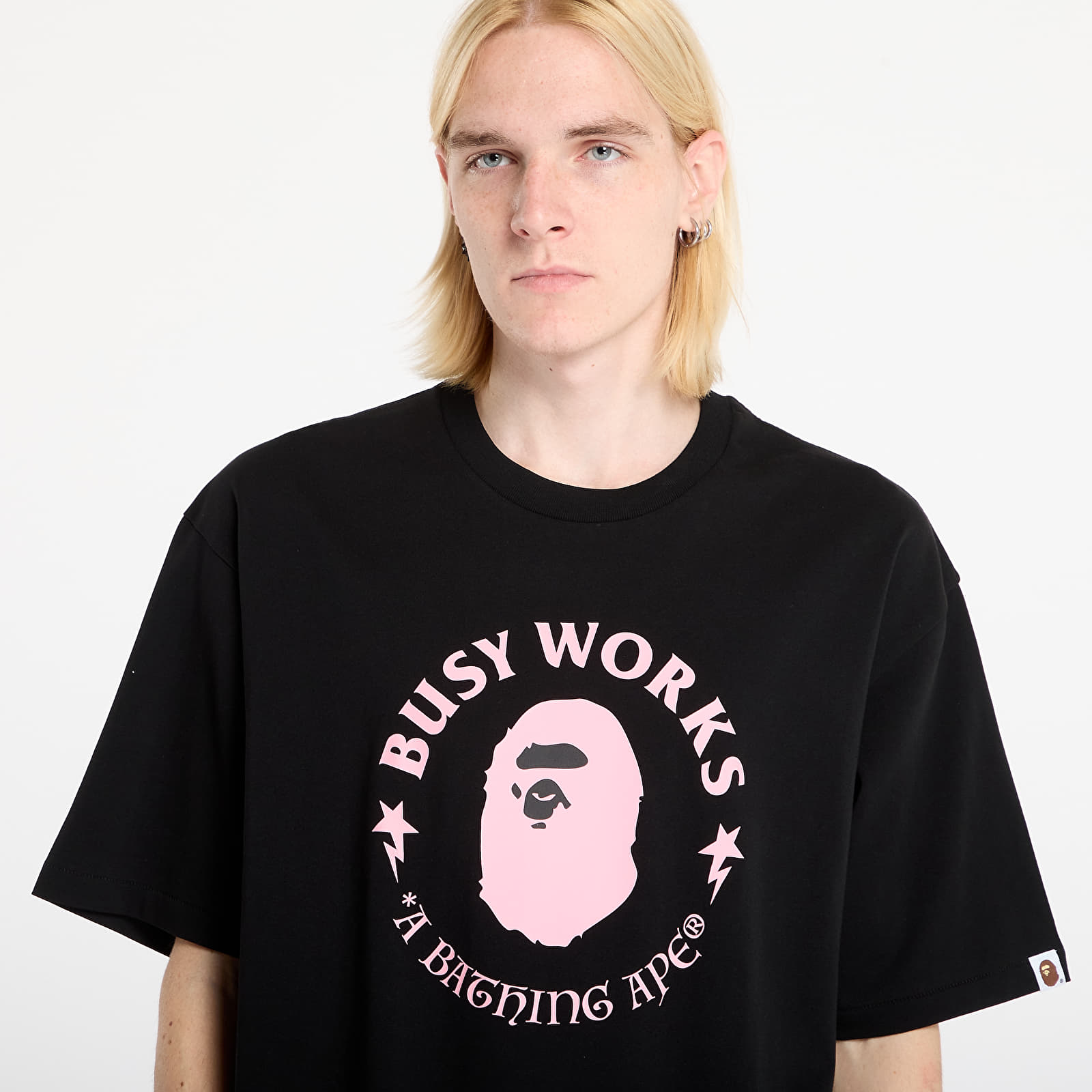 T-shirts A BATHING APE Busy Works Relaxed Fit Tee Black
