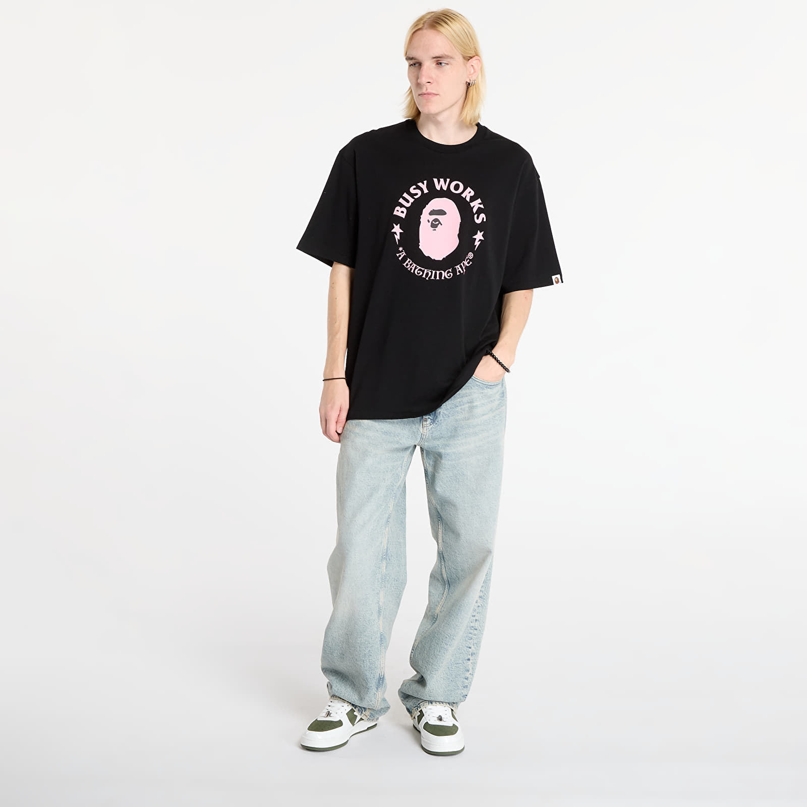 T-shirts A BATHING APE Busy Works Relaxed Fit Tee Black