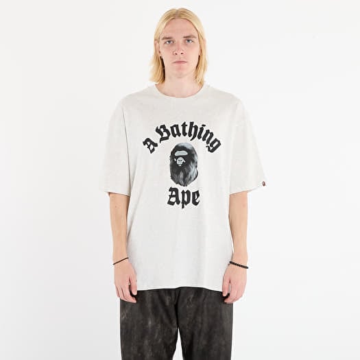 A BATHING APE College Relaxed Fit Tee 2 Gray