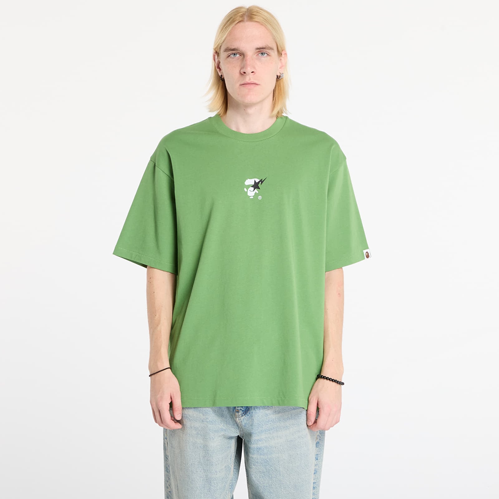 Tricou A BATHING APE Bape Sta Ape Face Relaxed Fit Tee Green S