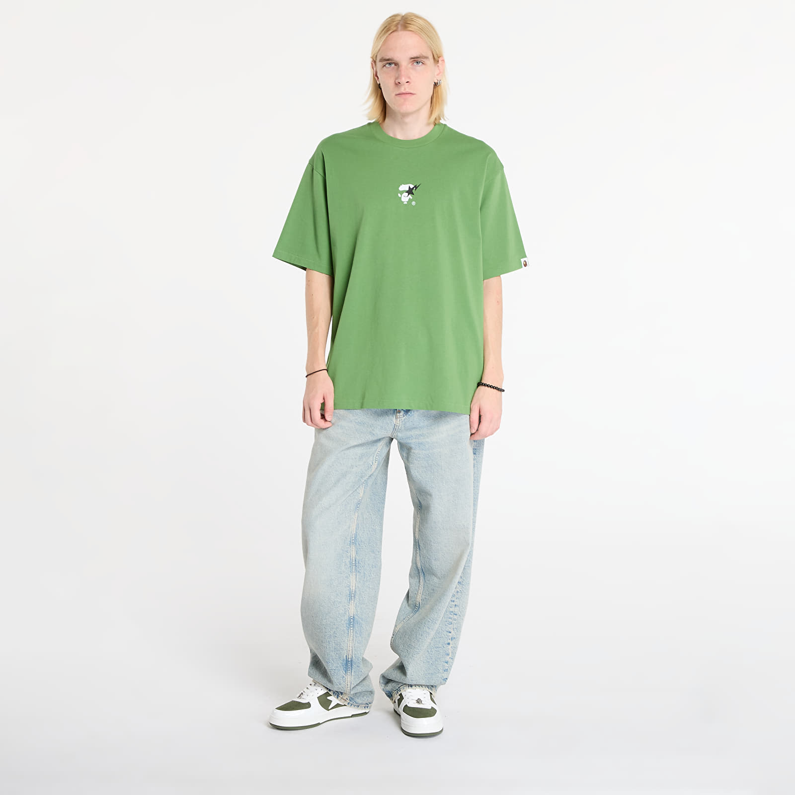 T-shirts A BATHING APE Bape Sta Ape Face Relaxed Fit Tee Green