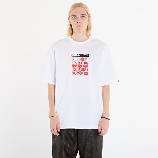 A BATHING APE Bape Sticker Graphic Relaxed Fit Tee White