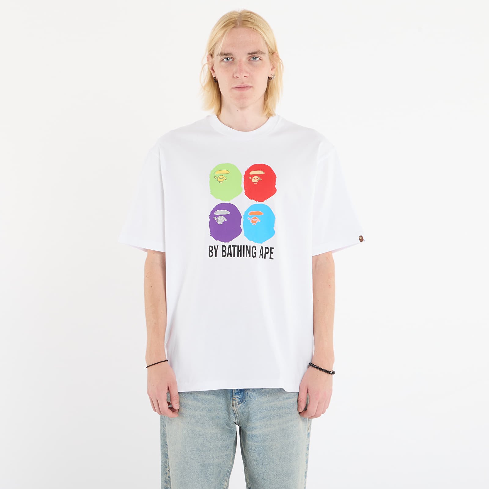 Тениски A BATHING APE Multi Ape Head By Bathing Ape Relaxed Fit Tee White