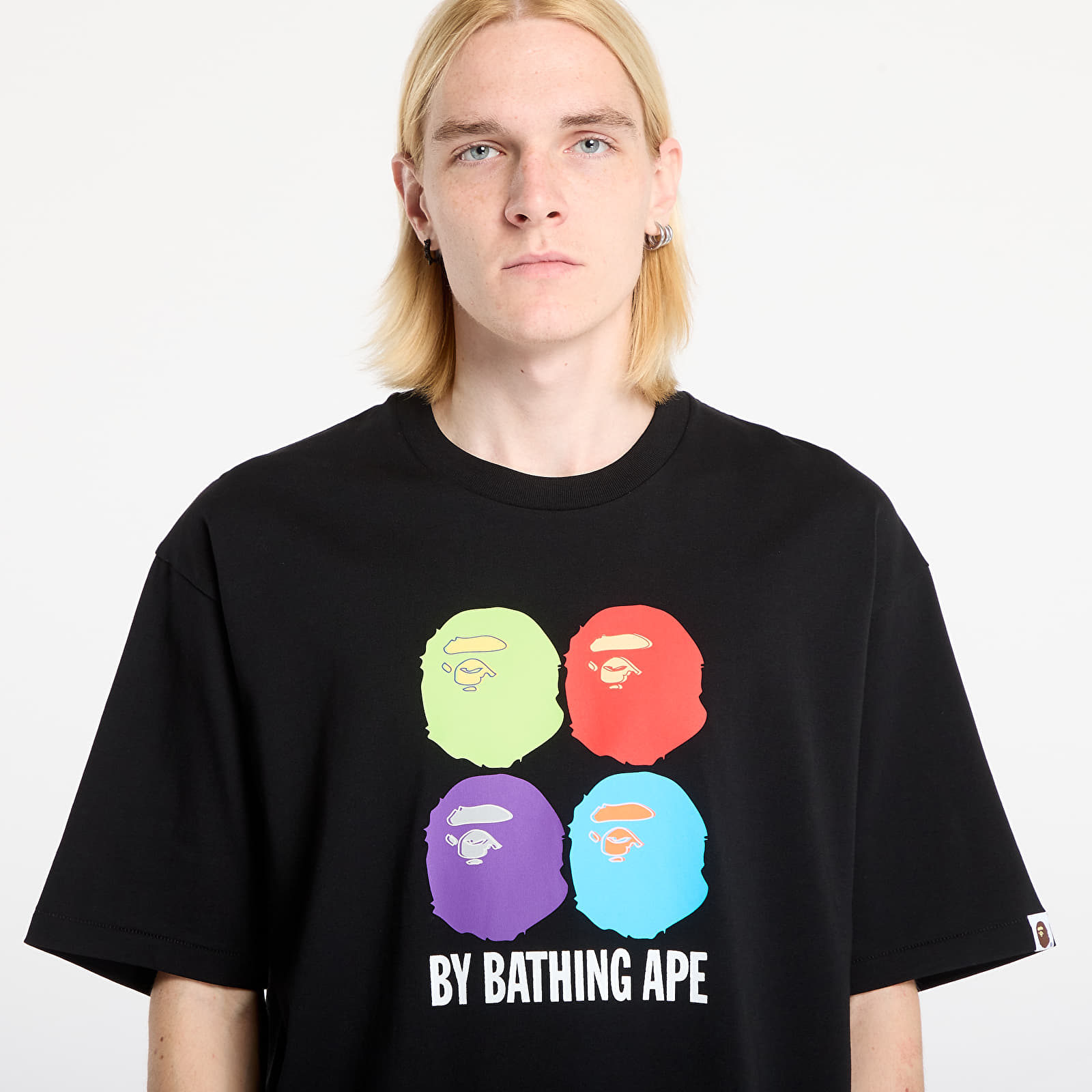 T-shirts A BATHING APE Apple Graphic By Bathing Ape Relaxed Fit Tee Black