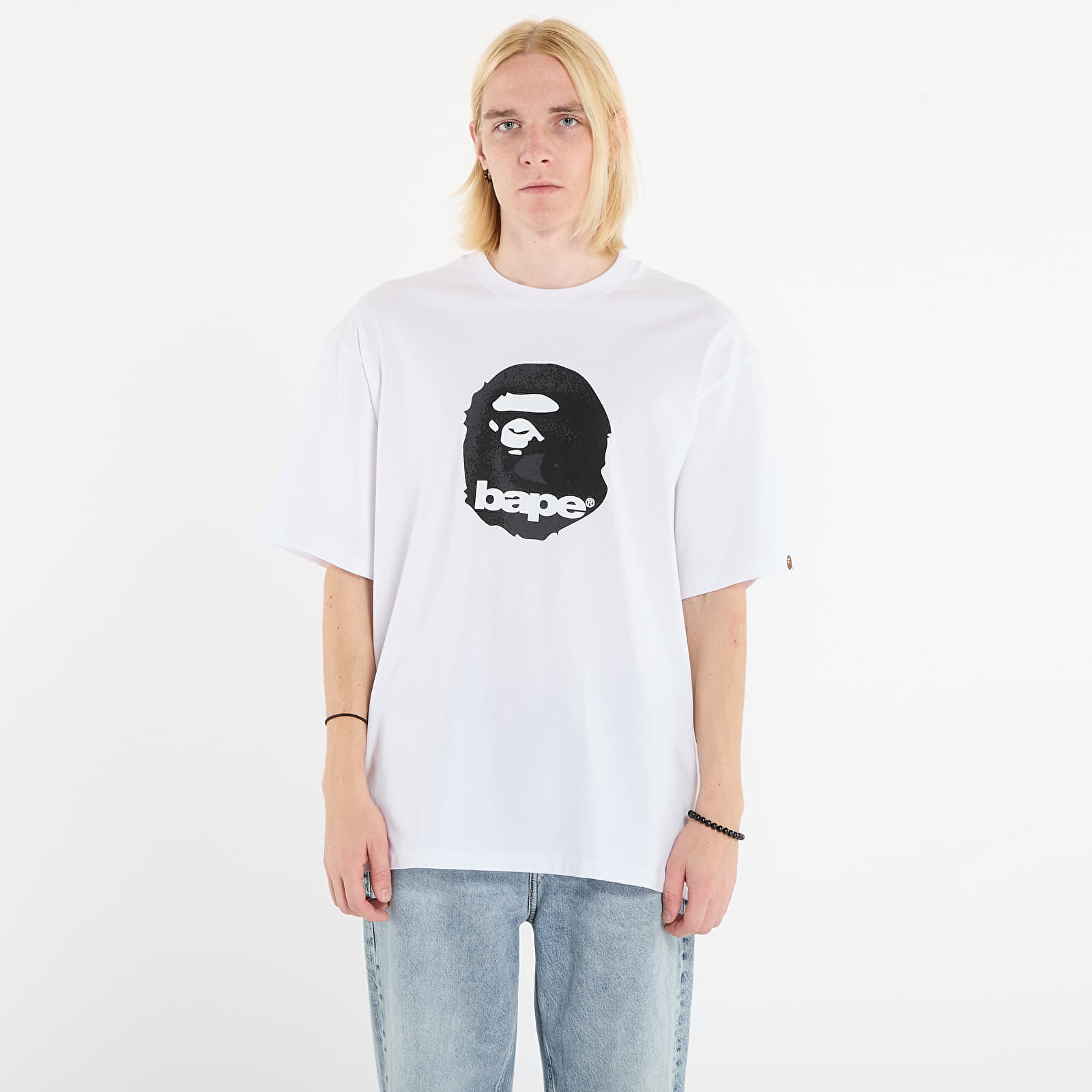Tricou A BATHING APE Ape Head Relaxed Fit Tee White M