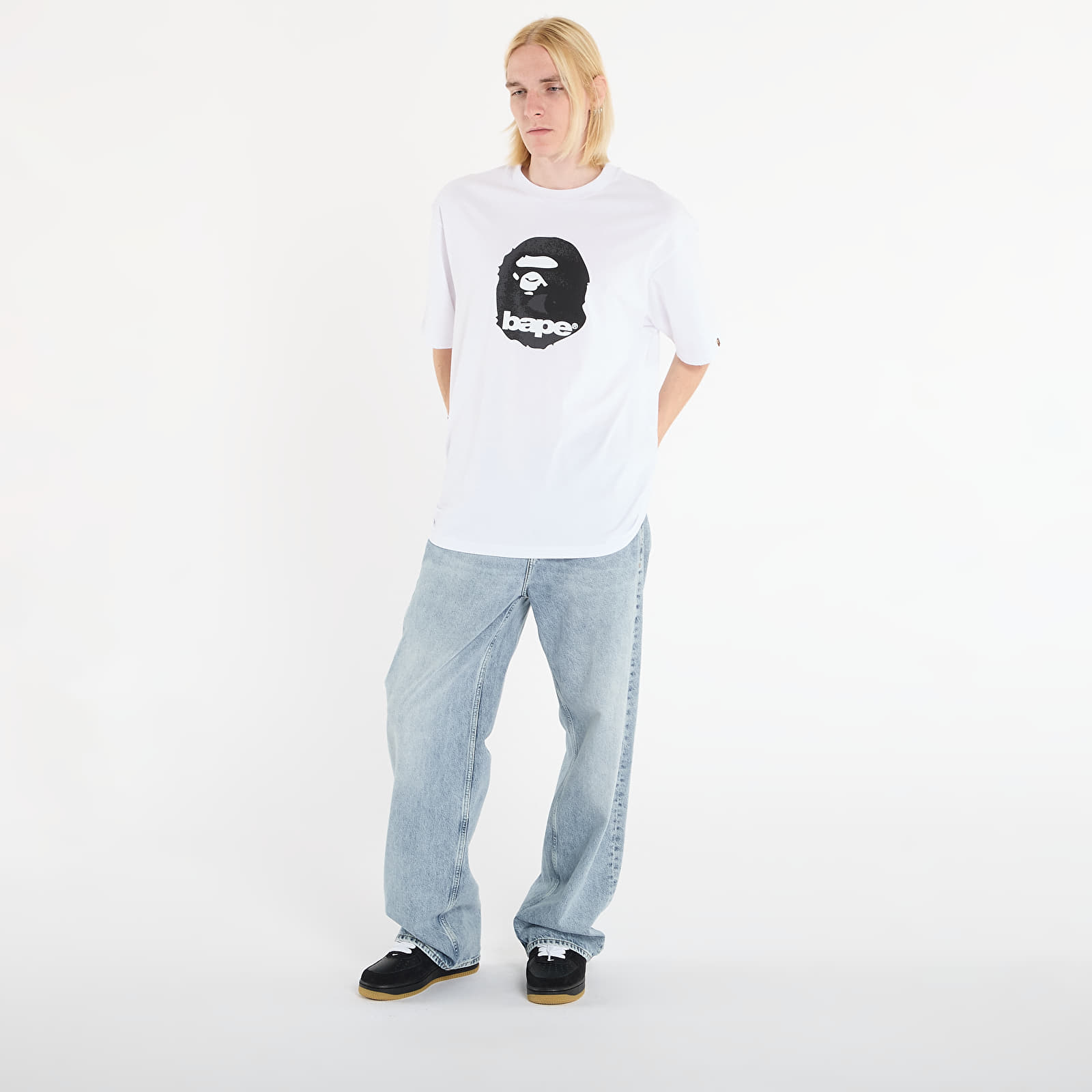 T-shirts A BATHING APE Ape Head Relaxed Fit Tee White