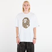 A BATHING APE Wild Leopard Pattern Ape Head Relaxed Fit Tee White