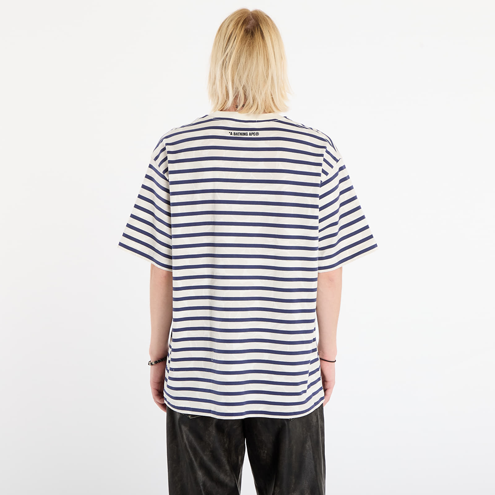 T-shirts A BATHING APE Solid Camo Stripe One Point Relaxed Fit Tee Ivory