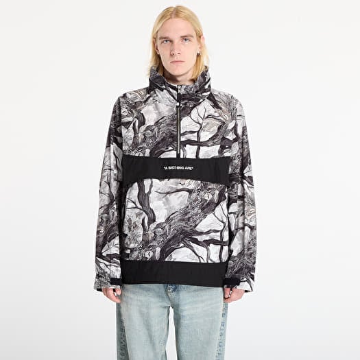 A BATHING APE Tree Edge Camo Anorak Jacket UNISEX White