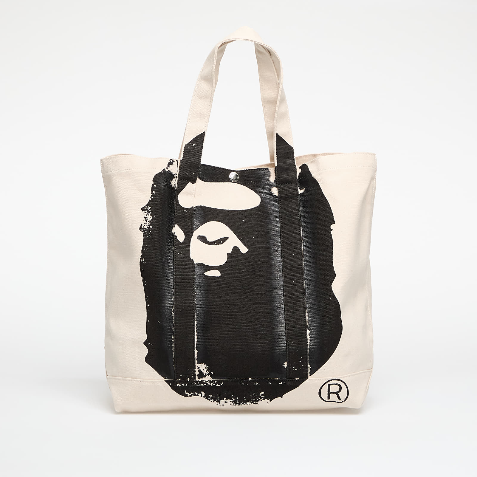 Meeste õlakotid A BATHING APE Big Ape Head Tote Bag Ivory