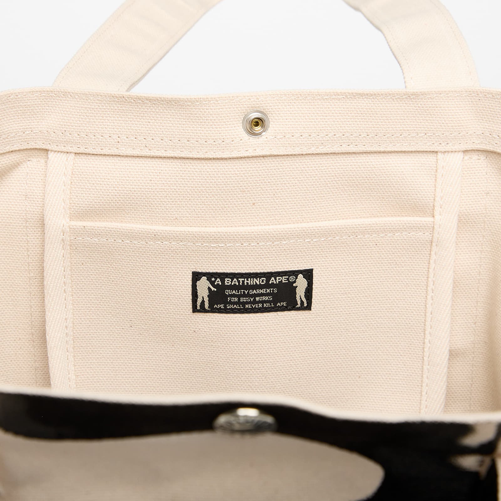 Meeste õlakotid A BATHING APE Big Ape Head Tote Bag Ivory
