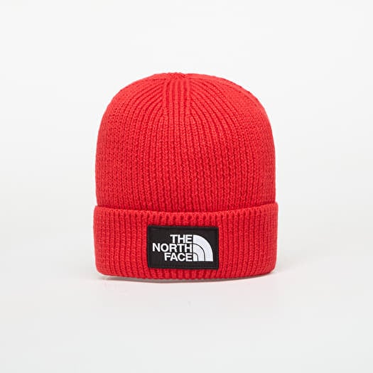 The North Face Logo Box Cuffed Beanie TNF Red