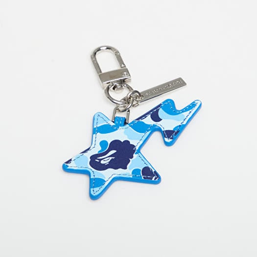 A BATHING APE Abc Camo Sta Keychain Blue