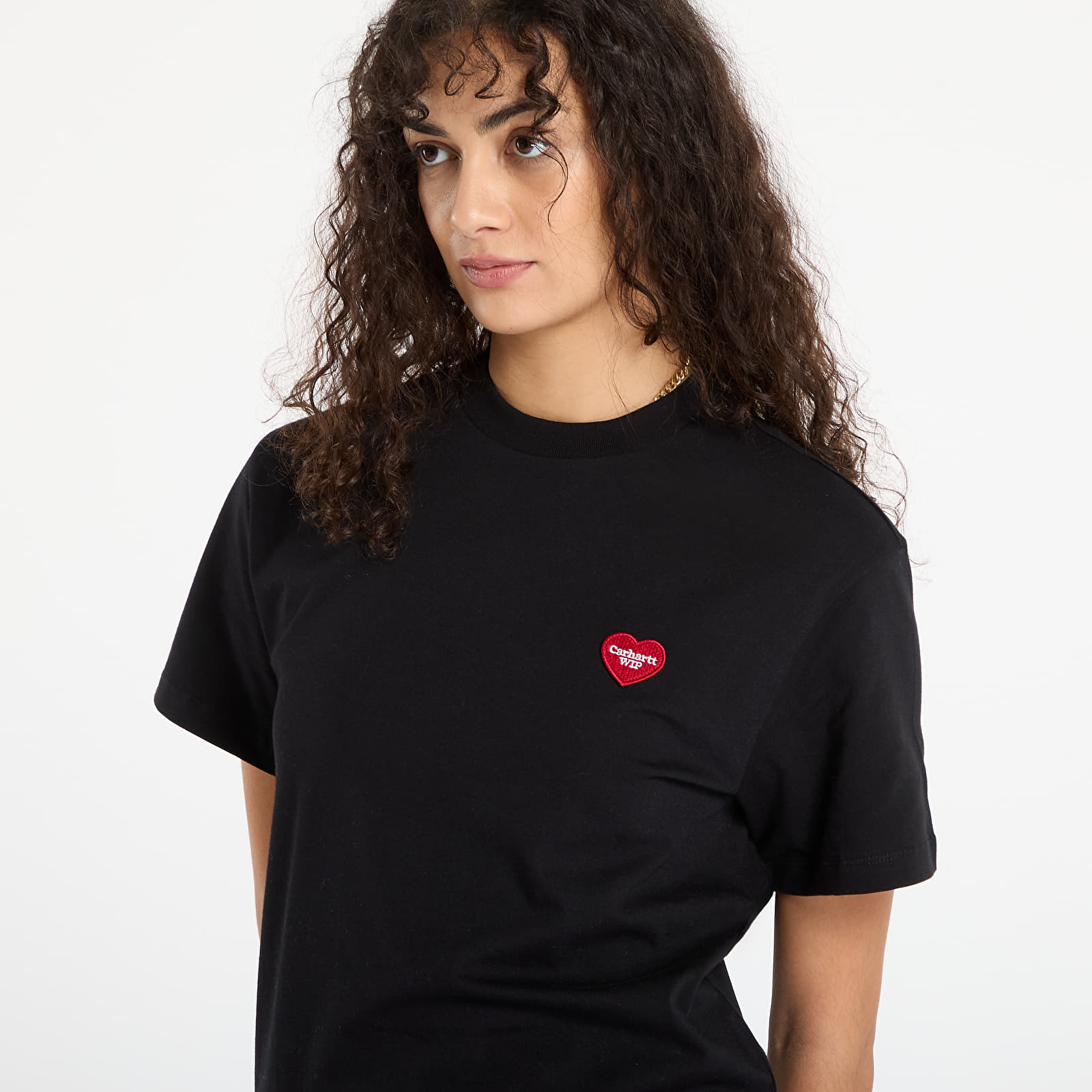 Men's T-shirts Carhartt WIP W' S/S Heart Patch T-Shirt UNISEX Black/ Red