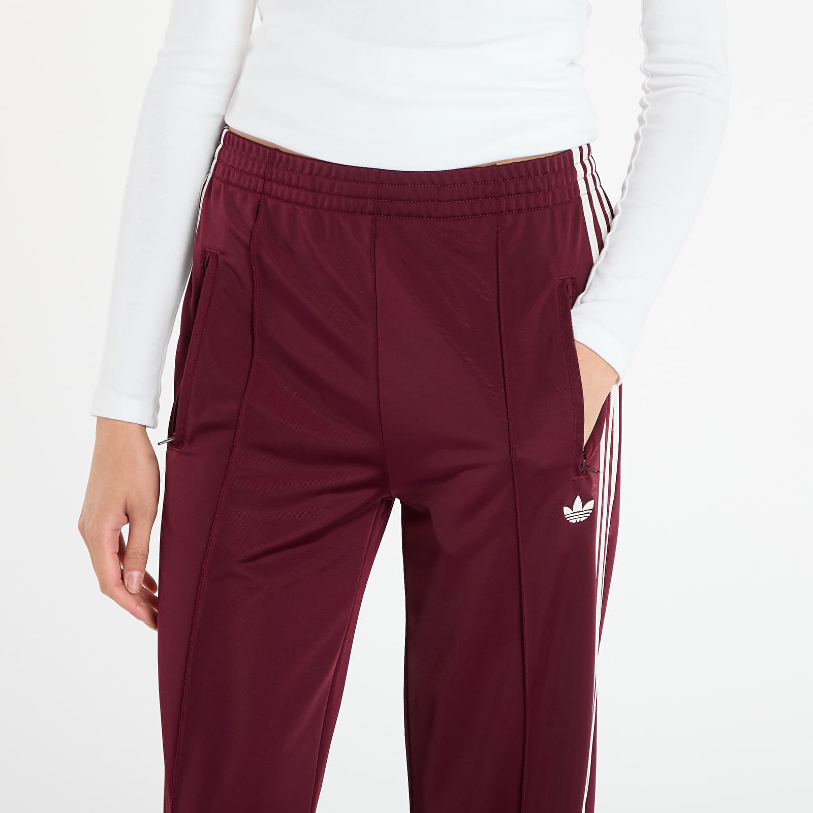 Naiste dressipüksid adidas Adicolor Classic Firebird Loose Track Tracksuit Bottoms Maroon