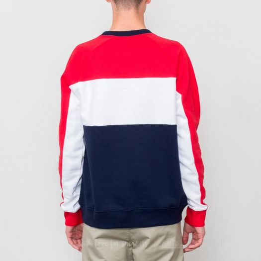 Hoodies and sweatshirts FILA Colour Block Sweatshirt Peacoat Red White Footshop