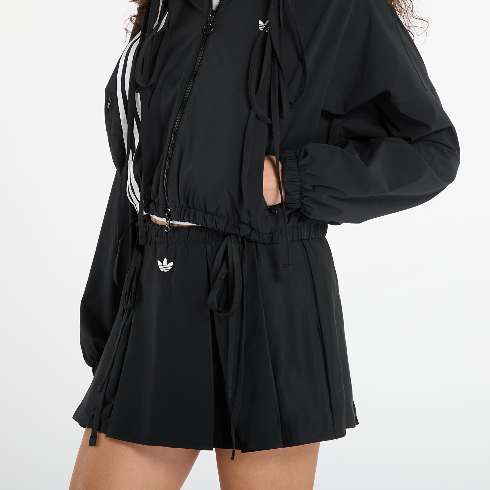 Joped adidas Ribbon Off Placed 3-Stripes Tracktop Black