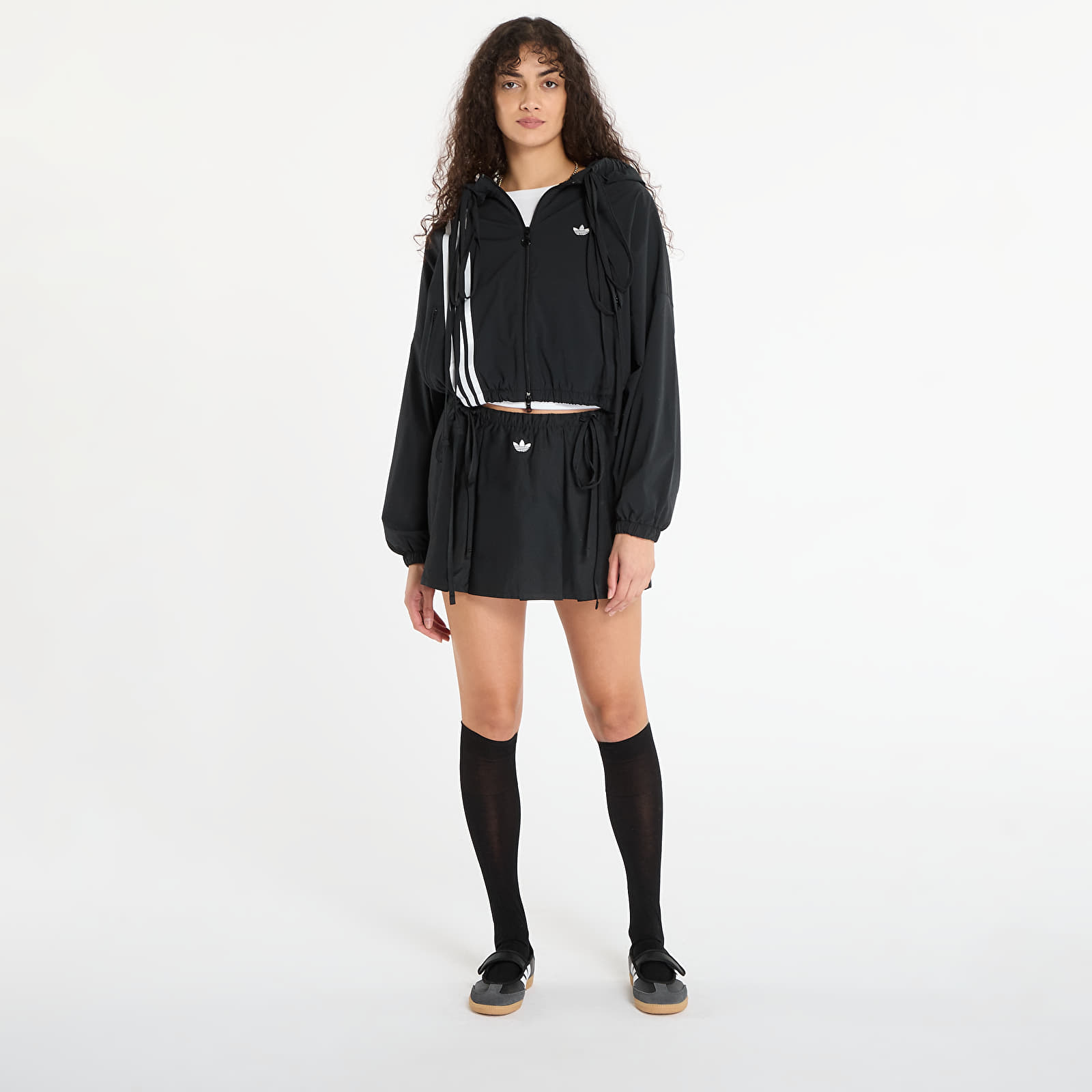Joped adidas Ribbon Off Placed 3-Stripes Tracktop Black