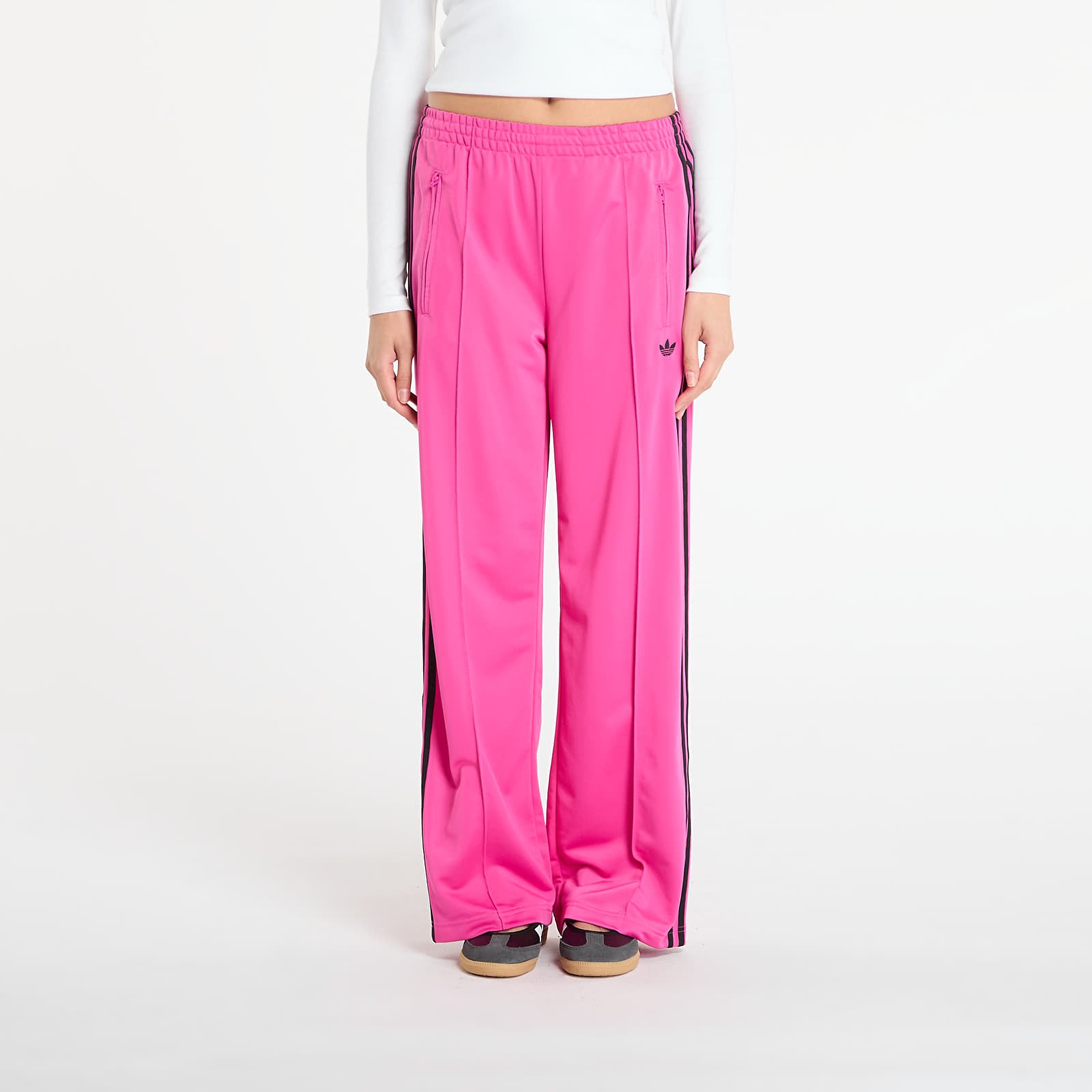 Naiste dressipüksid adidas Adicolor Classic Firebird Loose Track Tracksuit Bottoms Semi Lucid Fuchsia