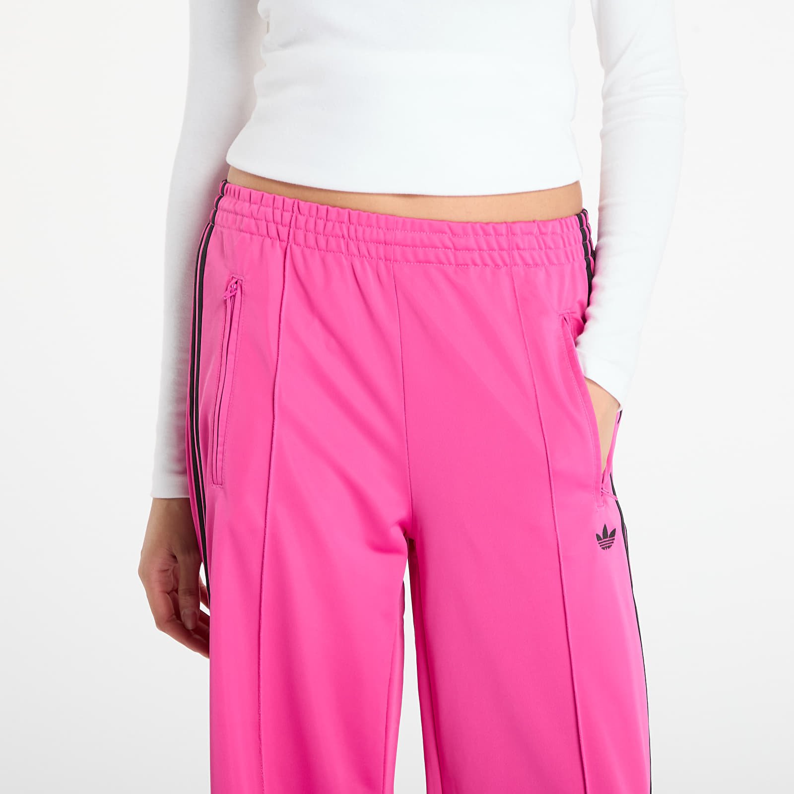 Naiste dressipüksid adidas Adicolor Classic Firebird Loose Track Tracksuit Bottoms Semi Lucid Fuchsia