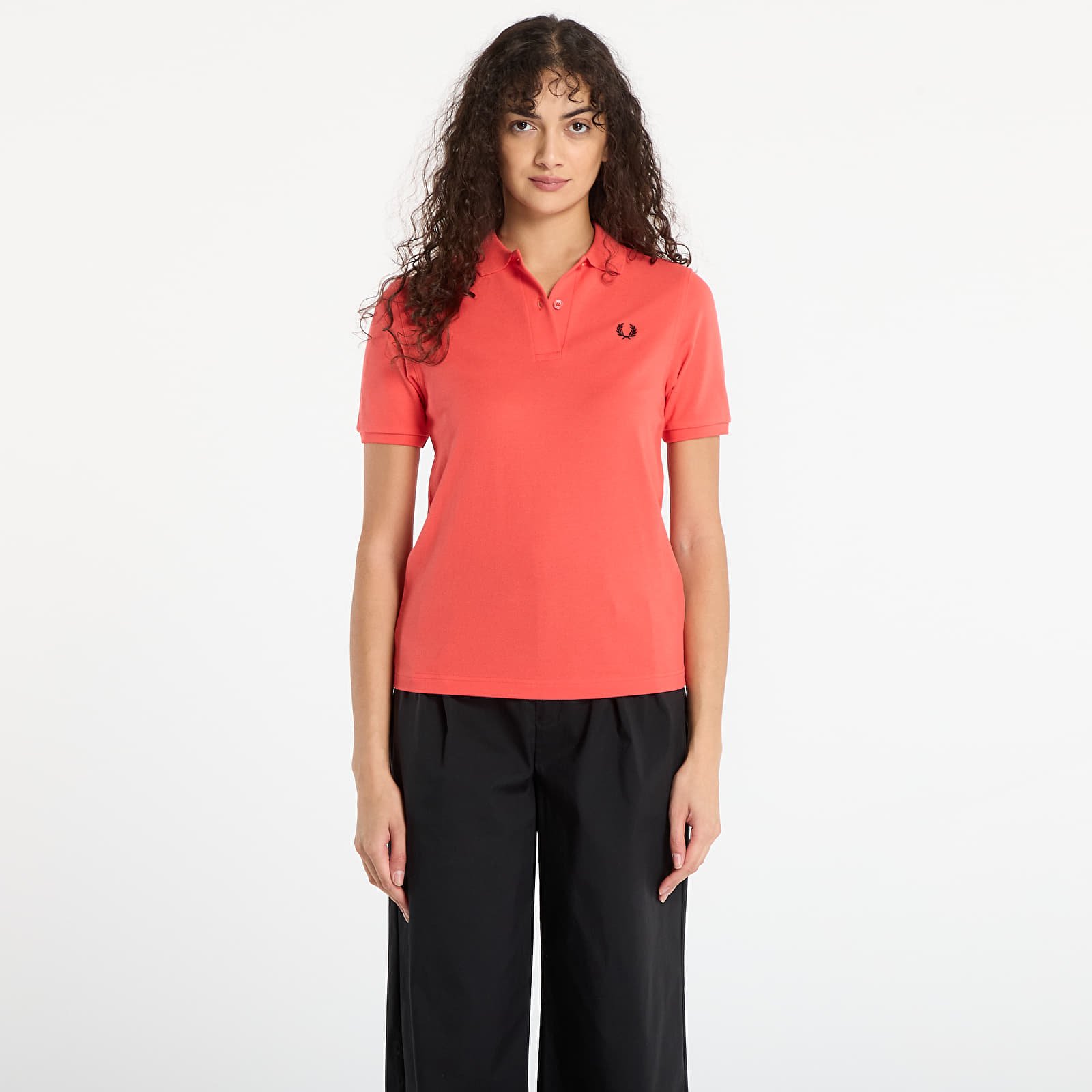 T-särgid FRED PERRY The Fred Perry Shirt Flamingotan/ Blak