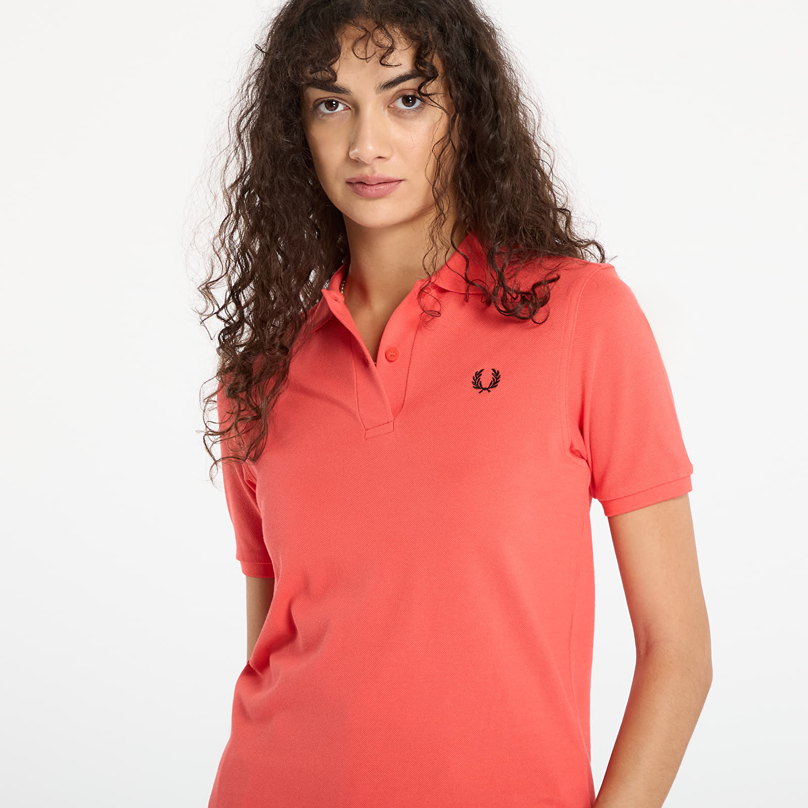 T-särgid FRED PERRY The Fred Perry Shirt Flamingotan/ Blak