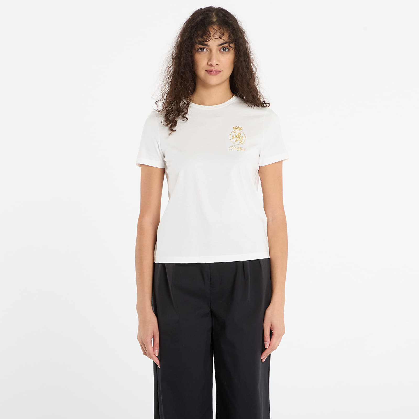 Tricou Tommy Hilfiger Gold Crest Reg Ss Tee White L