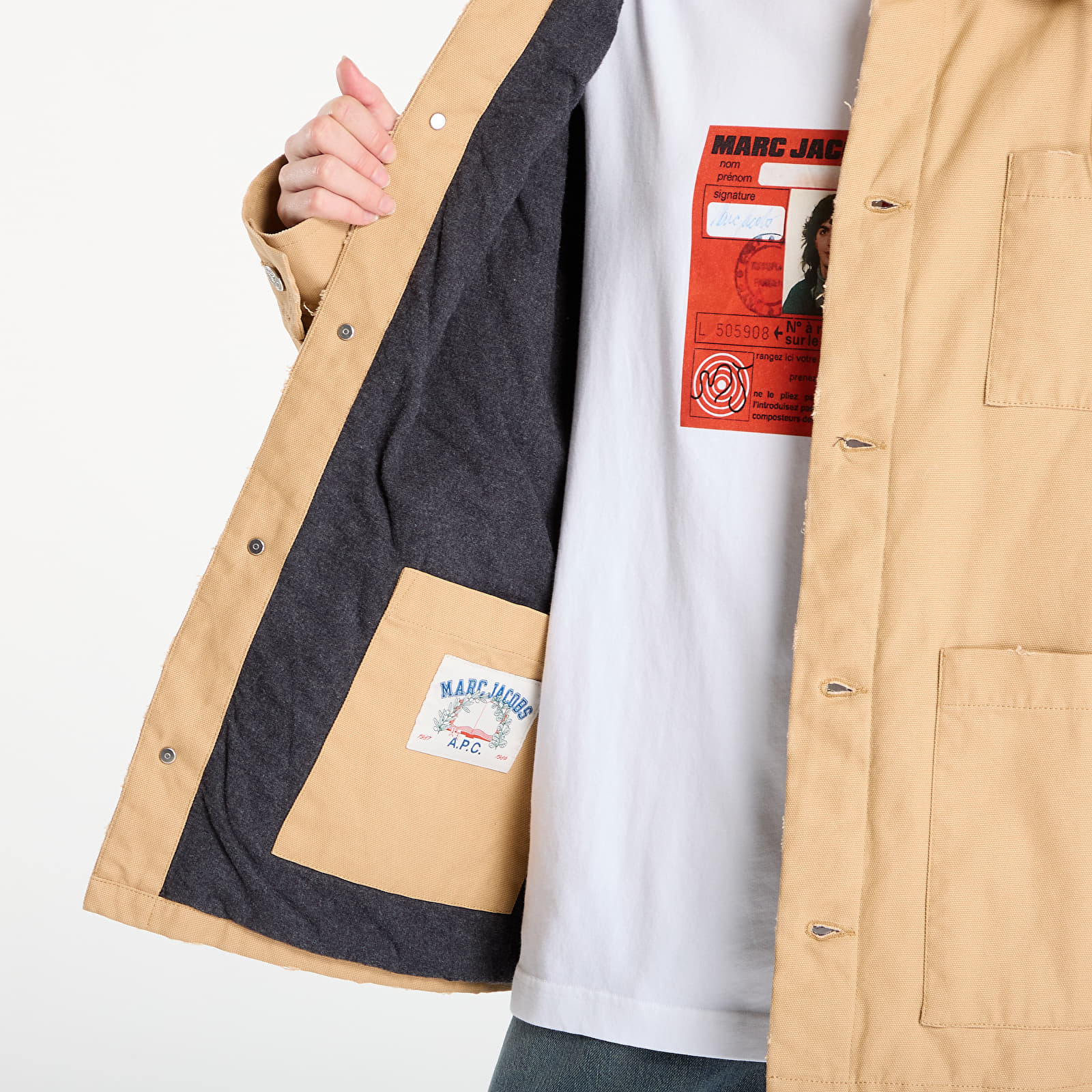 Kavajer för män A.P.C. x Marc Jacobs UNISEX Lined Jacket W Contrast Collar Brown