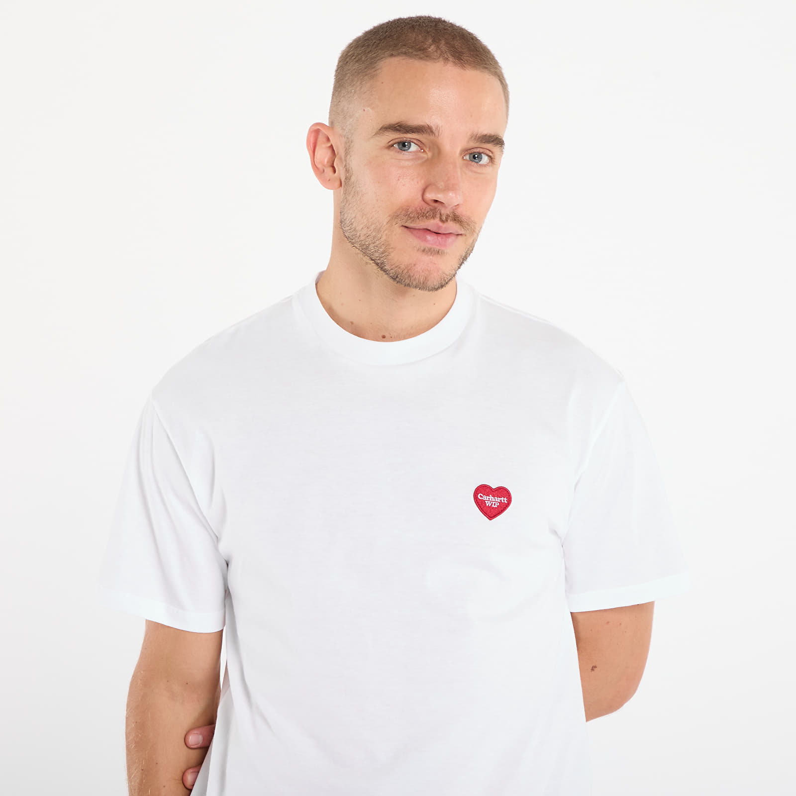 Pánská trička Carhartt WIP W' S/S Heart Patch T-Shirt UNISEX White/ Red