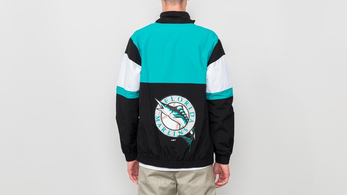 Jackets New Era MLB Coast 2 Coast Florida Marlins Jacket Black/ Teal
