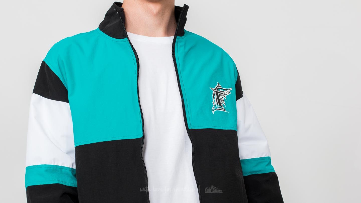 Jackets New Era MLB Coast 2 Coast Florida Marlins Jacket Black/ Teal