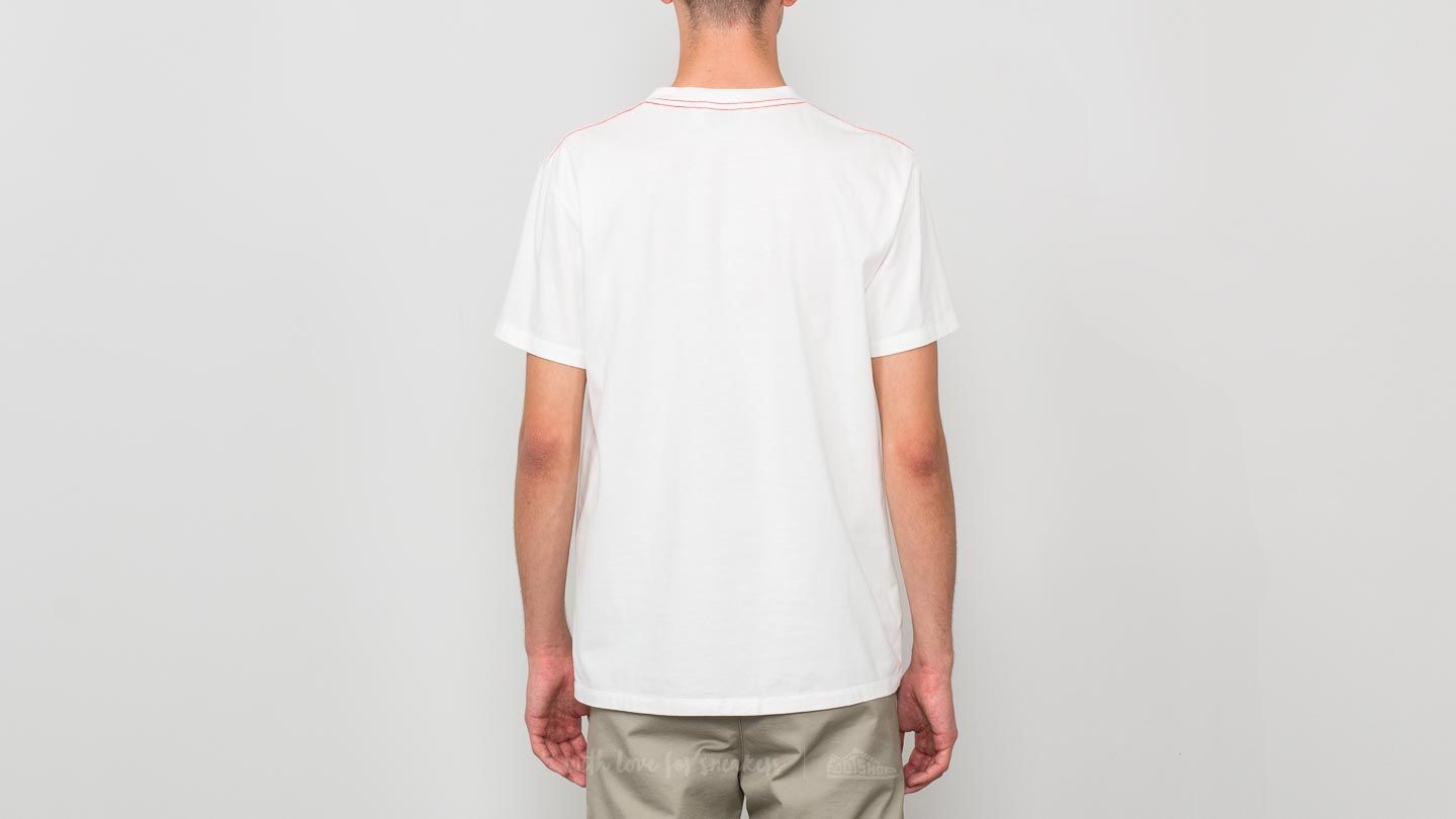 Trička MAISON KITSUNÉ Venice Fox Patch T-Shirt Latte