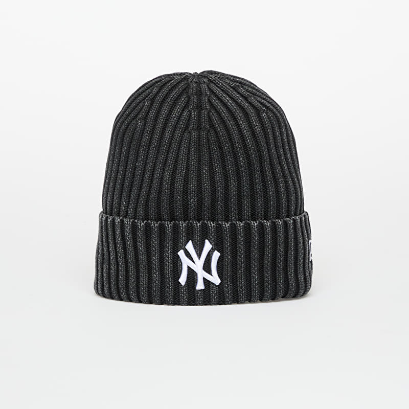 New Era Knit Medium MLB Washed Beanie New York Yankees Black