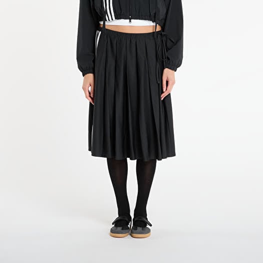 adidas Ribbon Pleated Maxi Skirt Black