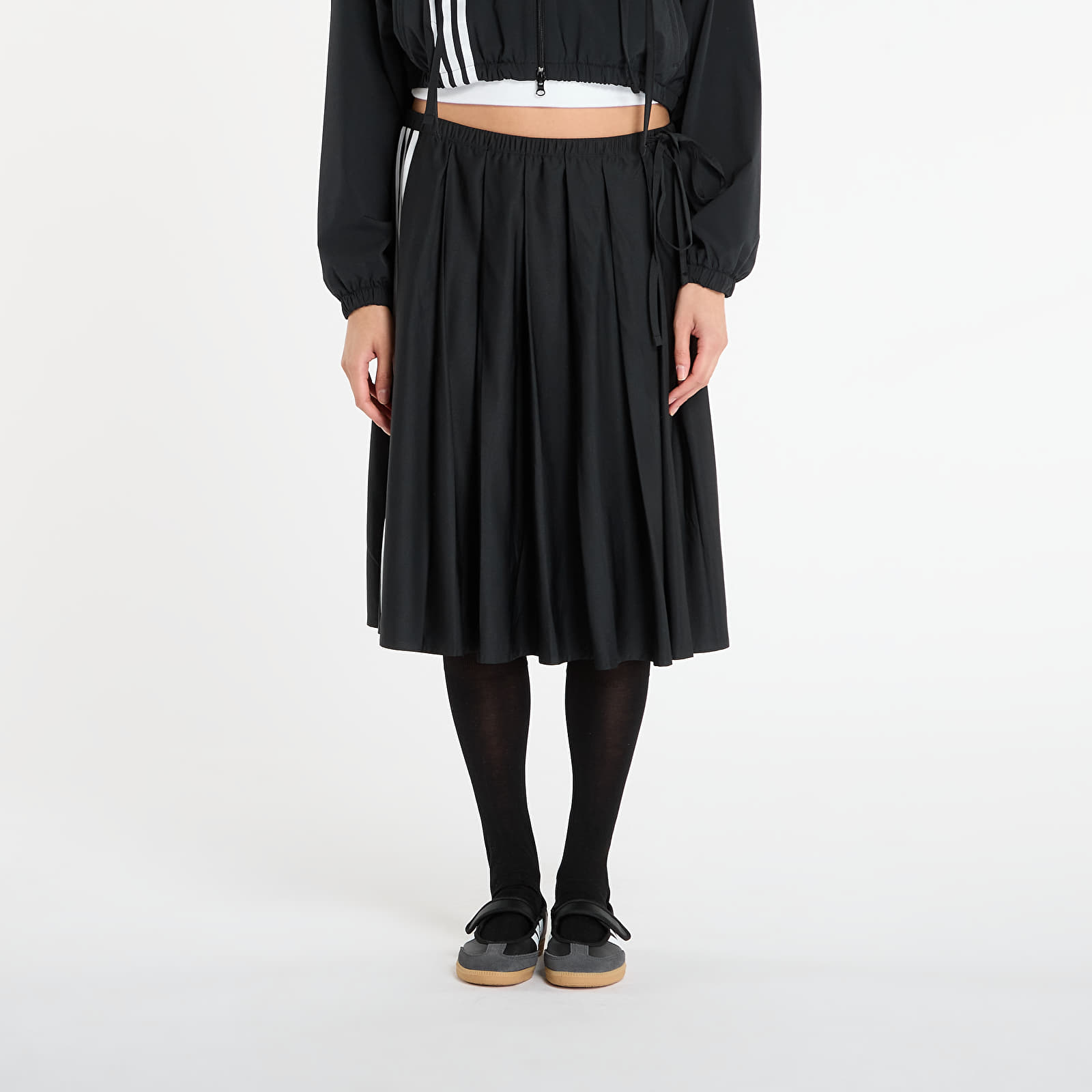 Naiste seelikud adidas Ribbon Pleated Maxi Skirt Black
