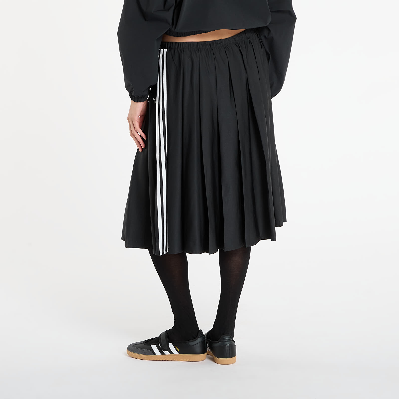 Naiste seelikud adidas Ribbon Pleated Maxi Skirt Black