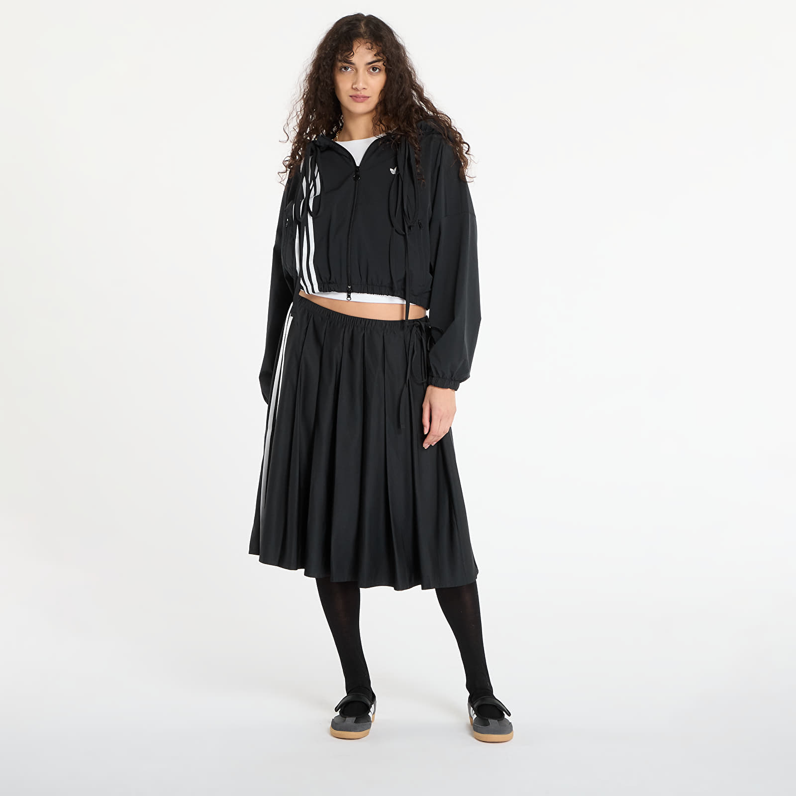 Naiste seelikud adidas Ribbon Pleated Maxi Skirt Black