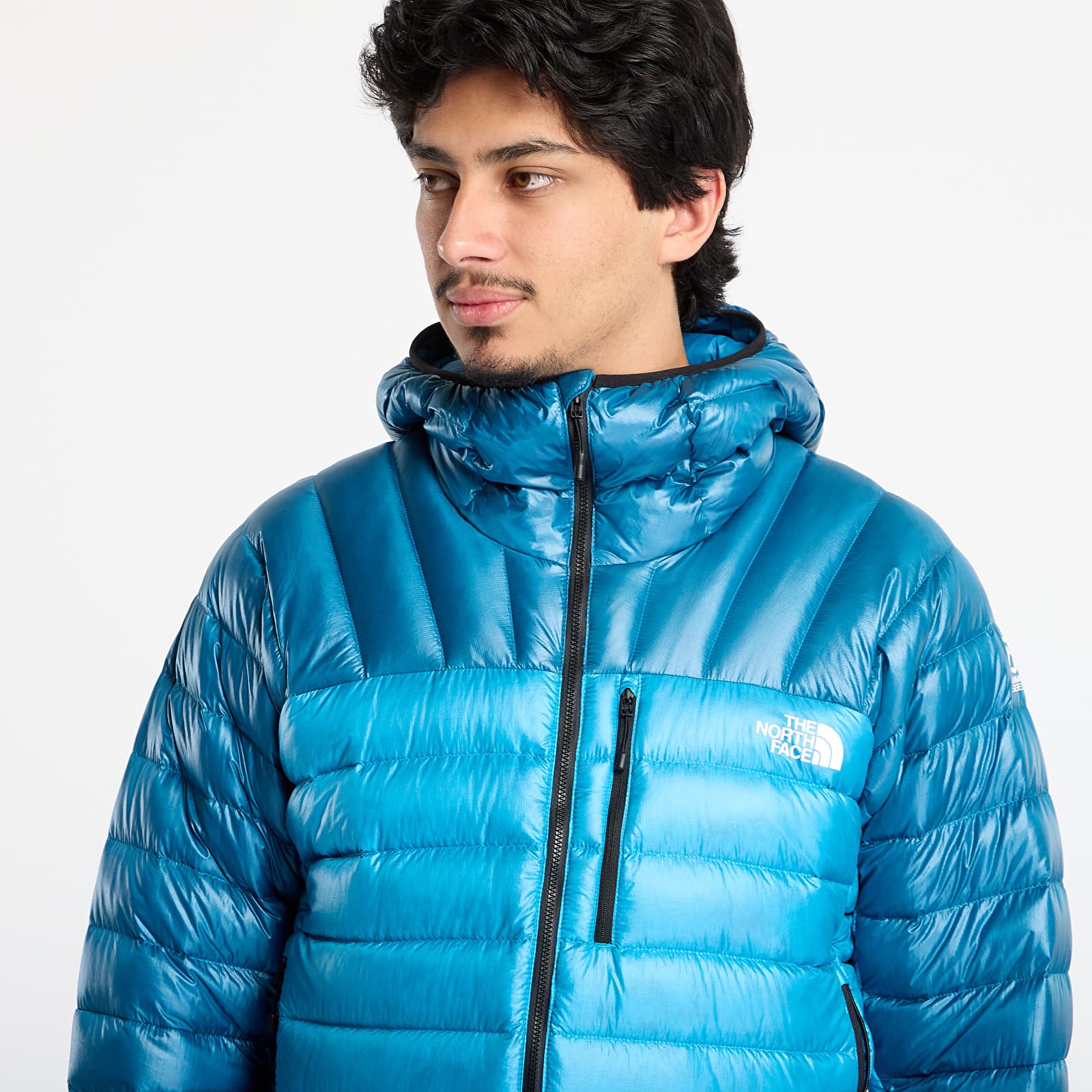 Men's jackets The North Face Summit Breithorn Hooded Down Jacket Meridian Blue/ Dusk Blue