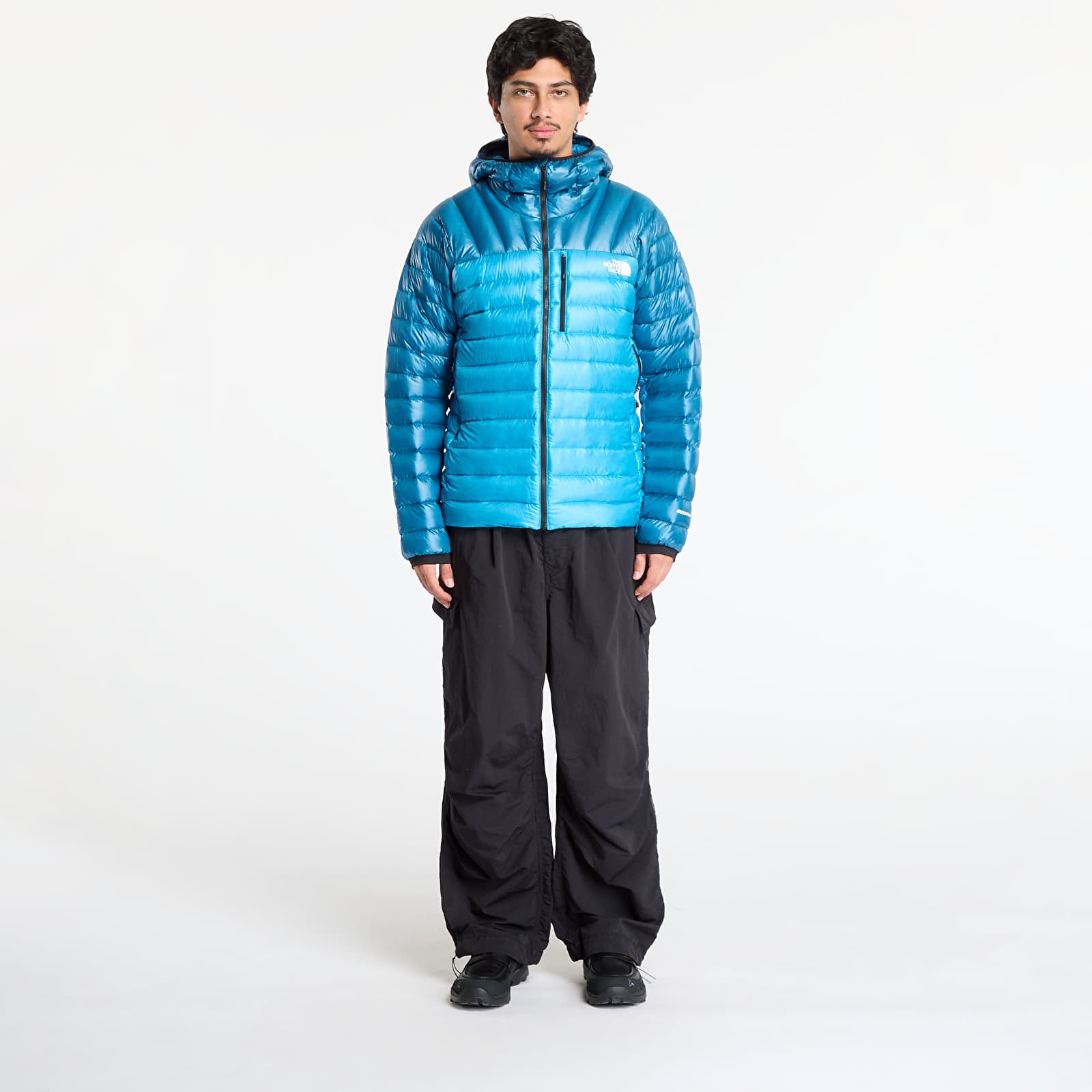 Men's jackets The North Face Summit Breithorn Hooded Down Jacket Meridian Blue/ Dusk Blue