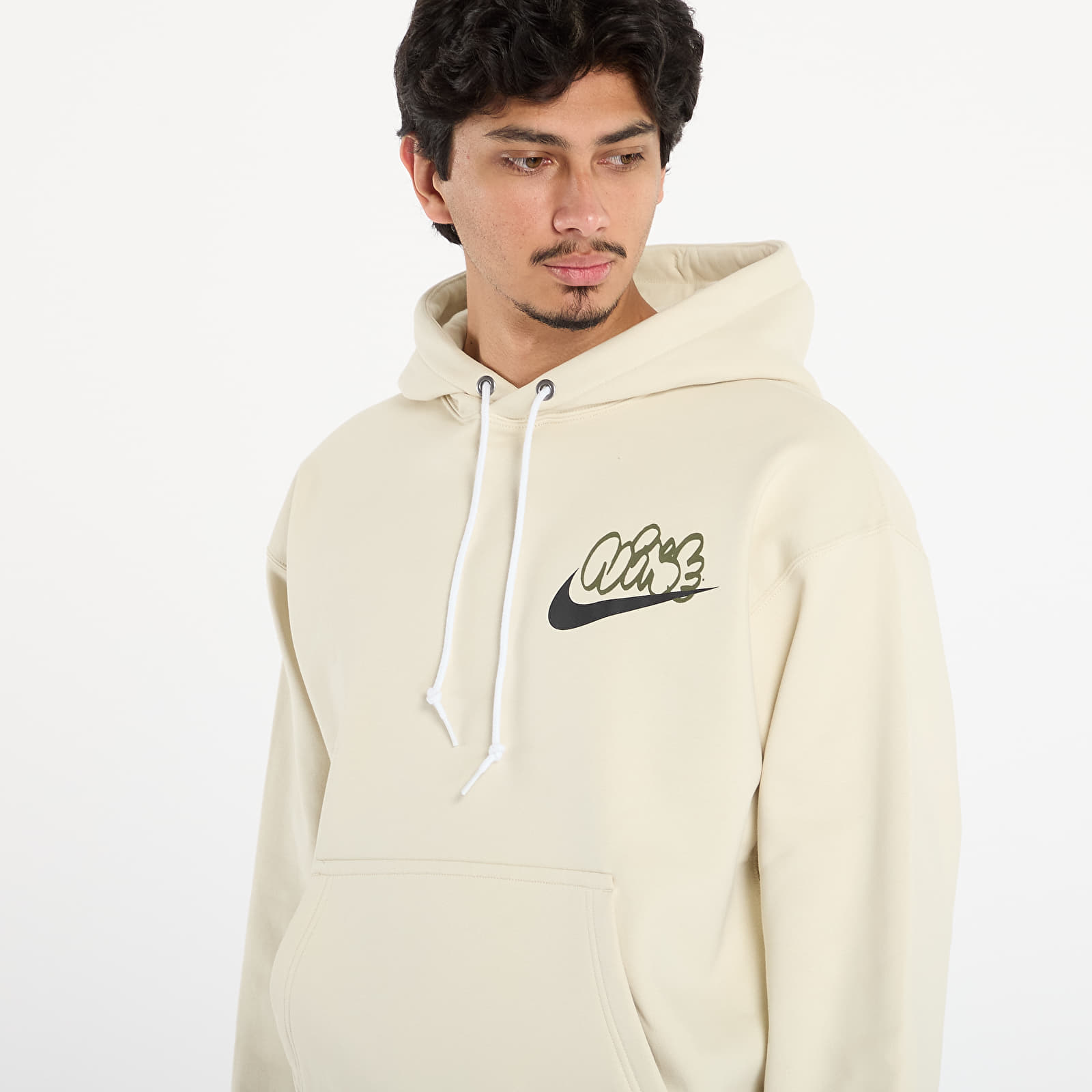 Kapuutsikud ja kampsunid Nike Solo Swoosh Men's Fleece Hoodie Lt Khaki