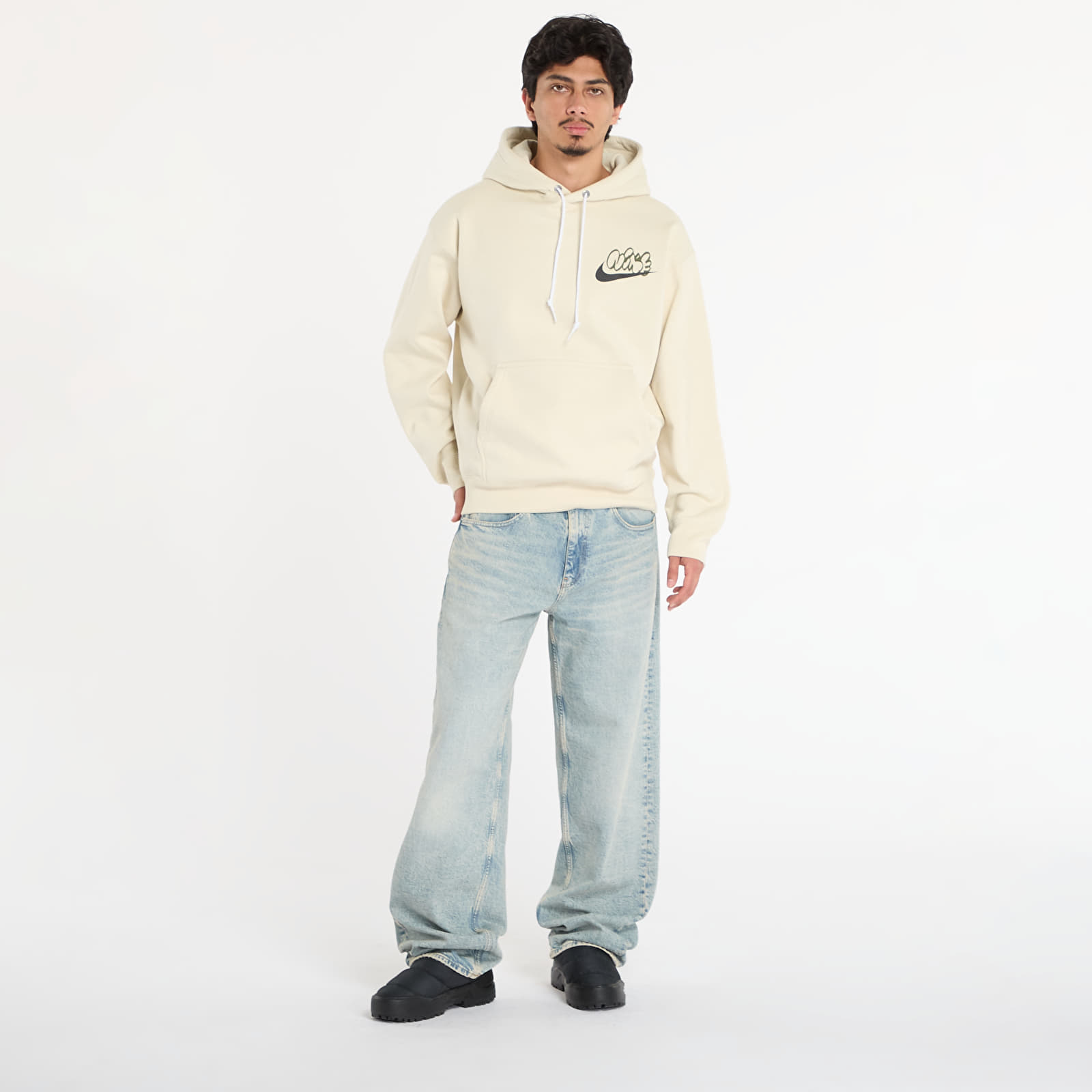 Kapuutsikud ja kampsunid Nike Solo Swoosh Men's Fleece Hoodie Lt Khaki