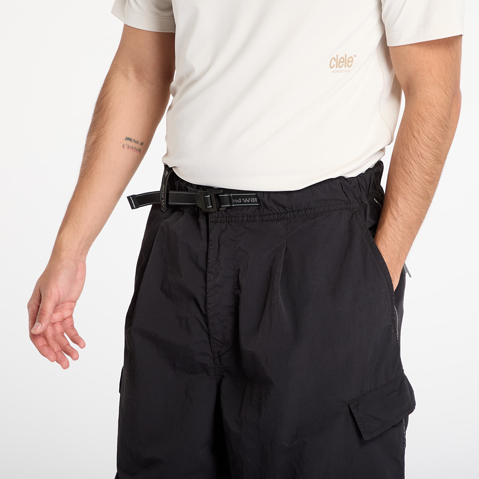 Men's trousers ROA x And Wander Garment-dyed Pants Black