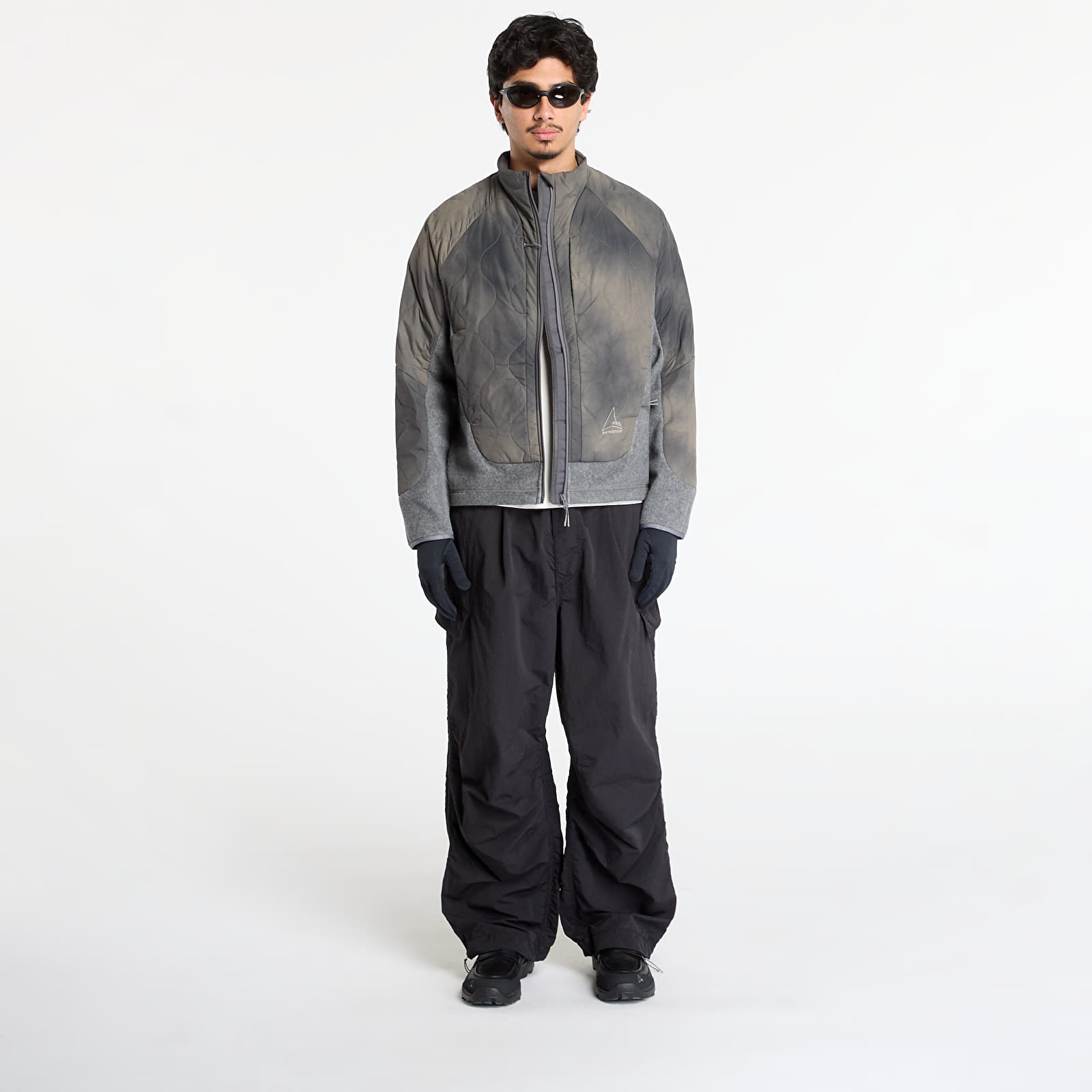 Men's trousers ROA x And Wander Garment-dyed Pants Black