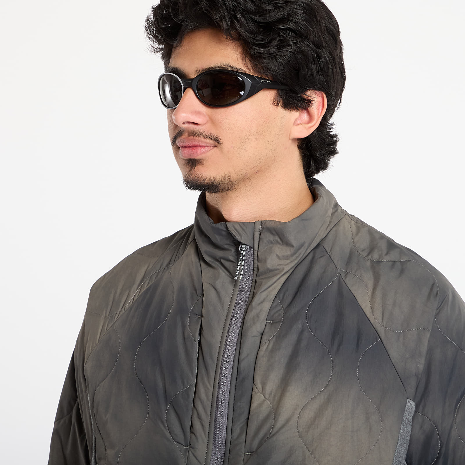 Kurtki męskie ROA x And Wander Quilted Fleece Jacket Grey