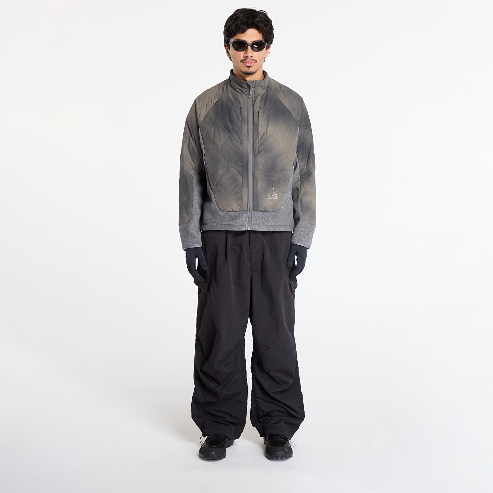 Kurtki męskie ROA x And Wander Quilted Fleece Jacket Grey