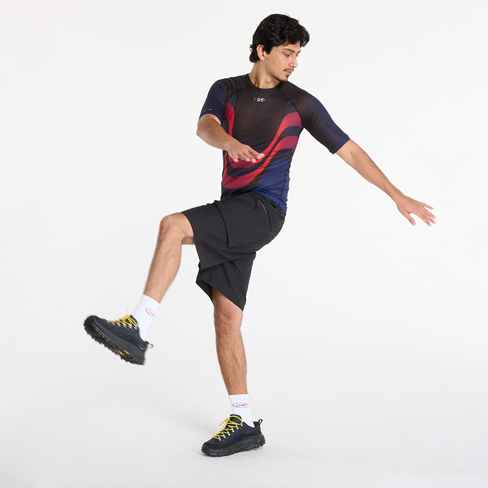 Trička SOAR Race Tee Black/ Red/Navy