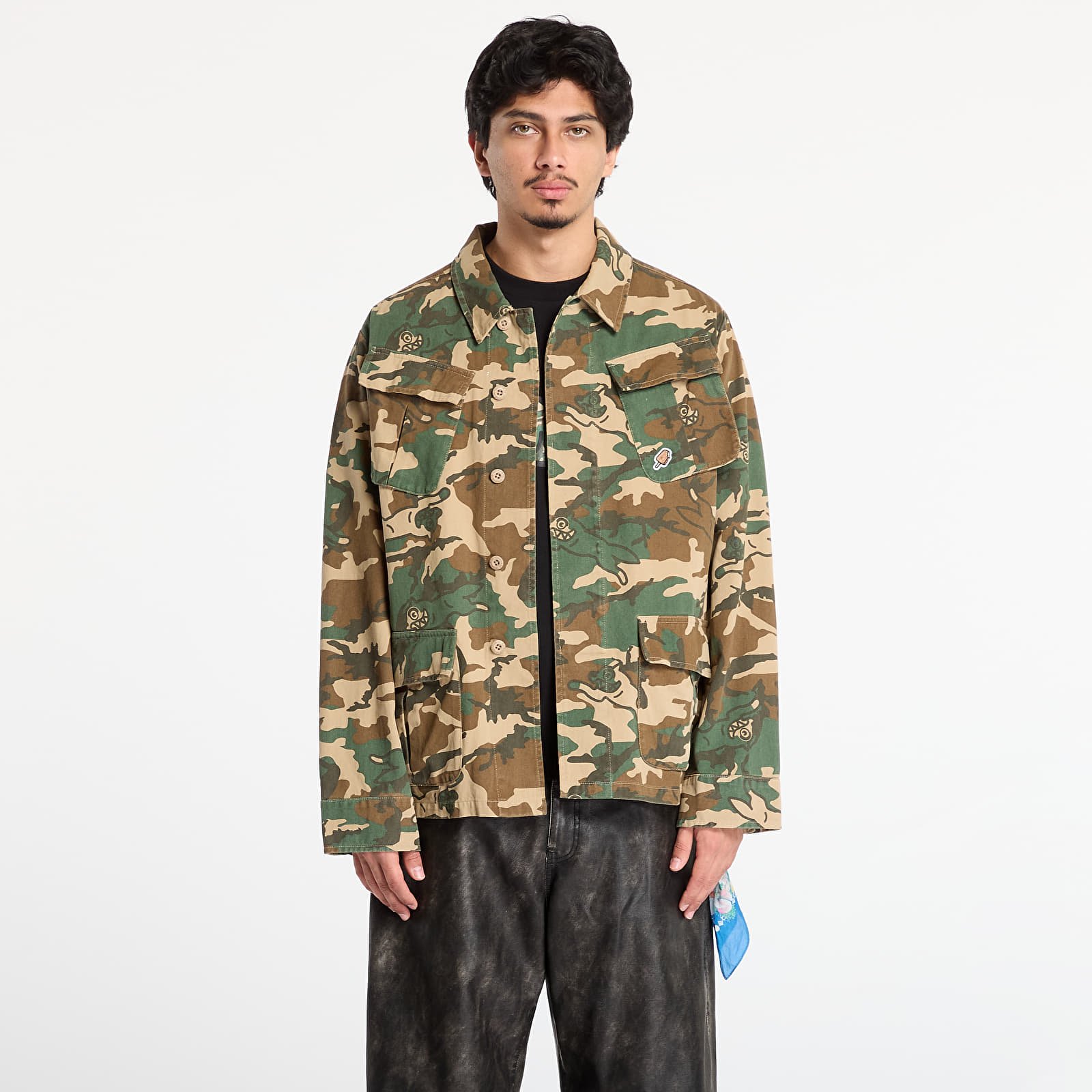 Meeste jakid Billionaire Boys Club Icecream Running Dog Woodland Camo Field Jacket Camo