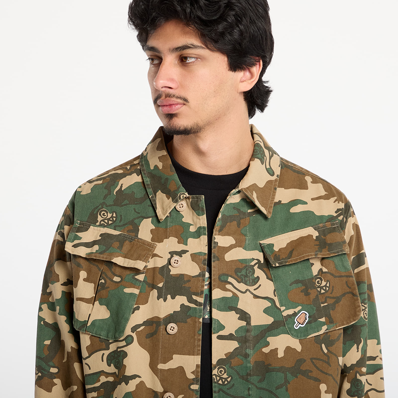 Meeste jakid Billionaire Boys Club Icecream Running Dog Woodland Camo Field Jacket Camo