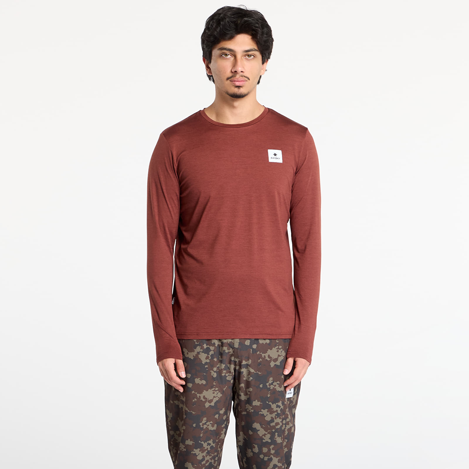 Trička SAYSKY Statement Pace Long Sleeve Red